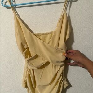 New with tags - small Elegant yellow Cream Camisole Top